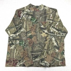 Mossy Oak Break Up Infinity Camo Long Sleeve Shirt Men's XLXG 46-48 Mock Neck